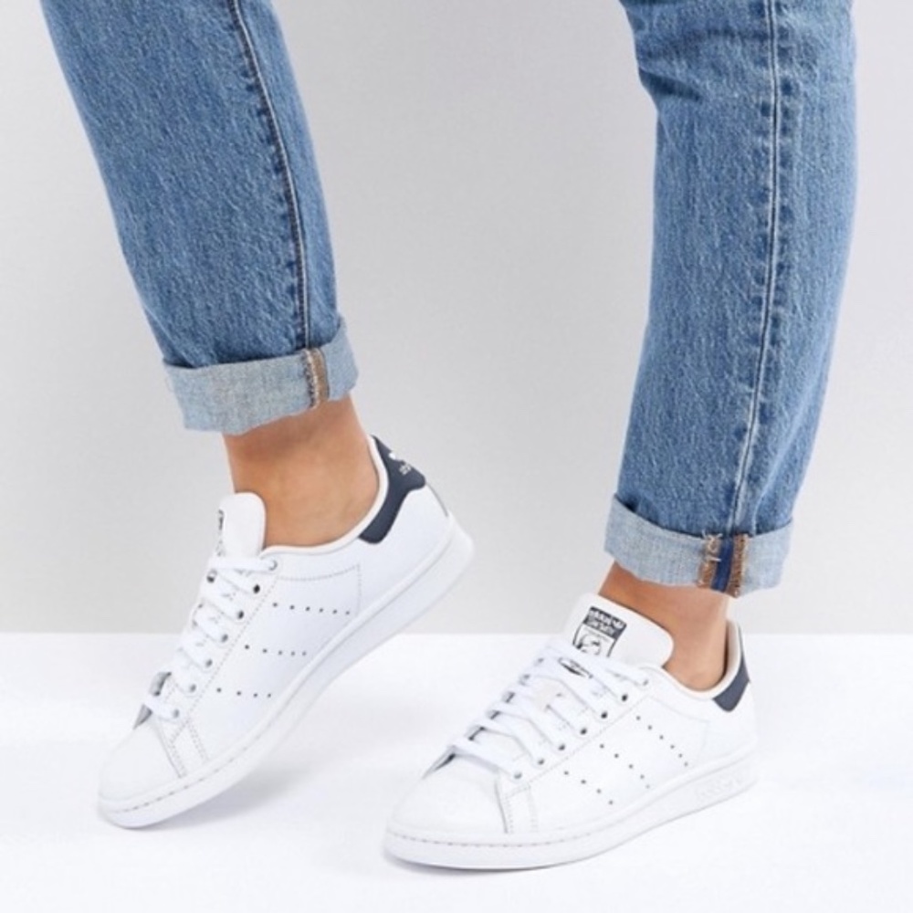 ✅Adidas Stan Smith Core White New Navy - Picture 4 of 4